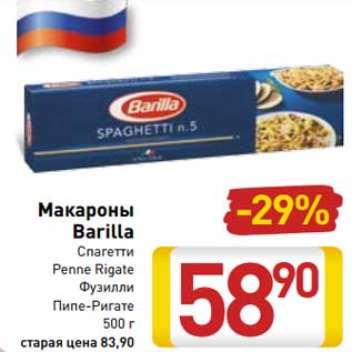 Акция - Макароны Barilla