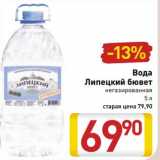 Магазин:Билла,Скидка:Вода Липецкий бювет негазированная