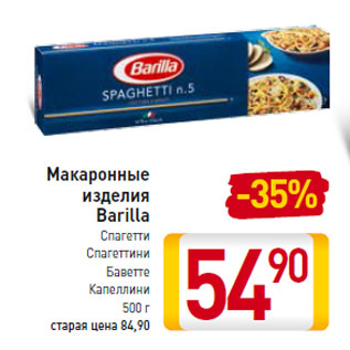 Акция - Макаронные изделия Barilla