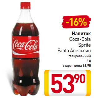 Акция - Напиток Coca-Cola Sprite Fanta Апельсин