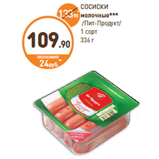 Акция - СОСИСКИ молочные Пит-Продукт