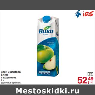 Акция - Соки и нектары Вико