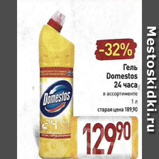 Акция - Гель Domestos 24 часа