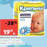 Виктория Акции - Молоко Крепыш
стерил., с 8 мес.,
жирн. 3.2%, 200 мл
