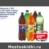 Магазин:Мой магазин,Скидка:Напиток 7 Up/ 7 Up лайм и мята / Pepsi /Pepsi light /Mountain Dew /Mirinda 