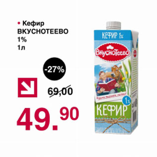 Акция - Кефир ВКУСНОТЕЕВО 1%
