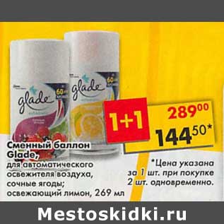 Акция - Сменный баллон Glade