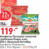 Окей Акции - Конфеты Петушок-золотой гребешок/кара-кум, 250 г, Красный Октябрь