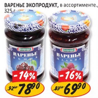 Акция - Варенье Экопродукт