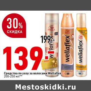 Акция - Средства по уходу за волосами Wellaflex