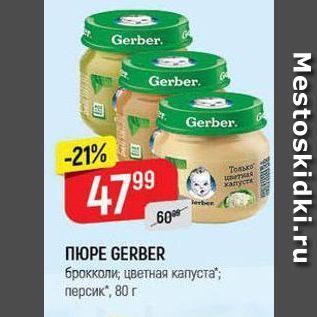 Акция - ПЮРЕ GERBER