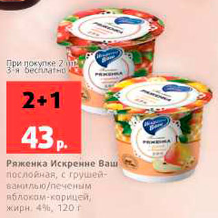 Акция - Ряженка Искренне ваш