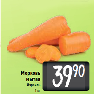 Акция - Морковь мытая Израиль 1 кг
