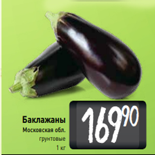 Акция - Баклажаны Московская обл. грунтовые 1 кг