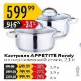 Магазин:Карусель,Скидка:Кастрюля АРPETITE Rondy