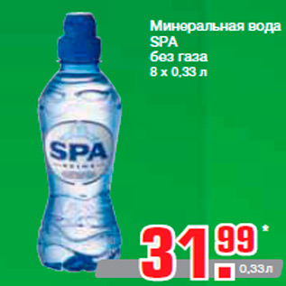 Акция - Минеральная вода SPA без газа 8 х 0,33 л