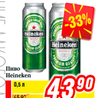 Акция - Пиво Heineken