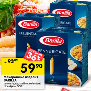 Акция - Макаронные изделия Barilla