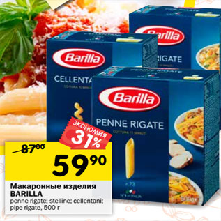 Акция - Макаронные изделия Barilla