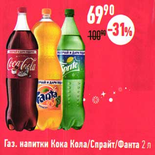 Акция - Газ. напитки Кока Кола / Спрайт /Фанта