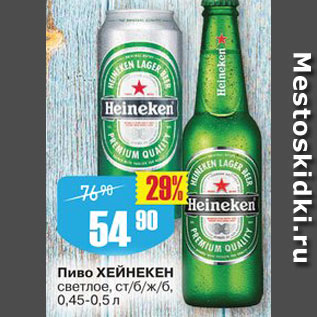 Акция - Пиво Хейнекен