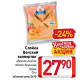 Магазин:Билла,Скидка:Слойка
Венский
конвертик
абрикос-персик,
яблоко-брусника,
груша