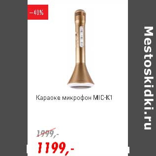 Акция - Караоке микрофон MIC-K1