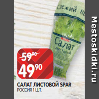 Акция - САЛАТ ЛИСТОВОЙ SPAR РОССИЯ 1 ШТ.