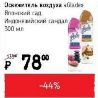 Акция - Освежитель воздуха Glade