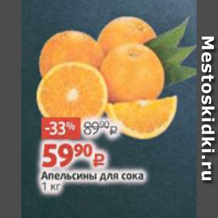 Акция - Апельсины для сока 1 КГ