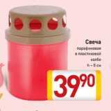 Магазин:Билла,Скидка:Свеча
парафиновая
в пластиковой
колбе,
h – 8 см