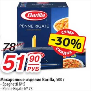 Акция - Макаронные изделия Barilla