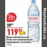 Магазин:Окей,Скидка:Вода минеральная
Evian негазированная
природная столовая,