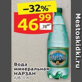 Акция - Вода минеральная НАРЗАН