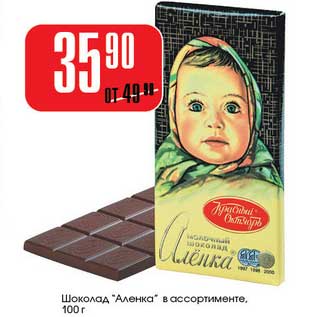 Акция - Шоколад "Аленка"