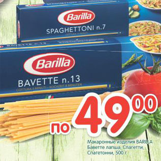 Акция - Макаронные изделия Barilla