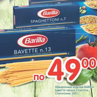 Акция - Макаронные изделия Barilla