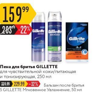 Акция - Пена для бритья GILLETTE