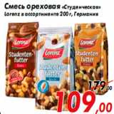 Магазин:Седьмой континент,Скидка:Смесь ореховая «Студенческая»
Lorenz в ассортименте 200 г, Германия