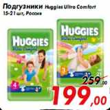 Магазин:Седьмой континент,Скидка:Подгузники Huggies Ultra Comfort
15-21 шт, Россия