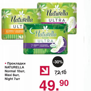 Акция - Прокладки Naturella