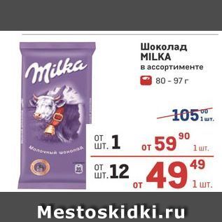 Акция - Шоколад MILKA