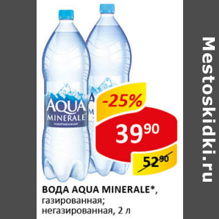 Акция - Вода Aqua Minerale