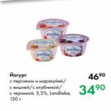 Магазин:Prisma,Скидка:Йогурт
с персиком и маракуйей/
с вишней/с клубникой/
с черникой, 3,3 %, Landliebe,
150 г