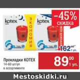 Метро Акции - Прокладки Kotex