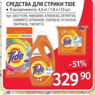 Акция - СРЕДСТВА ДЛЯ СТРИКИ TIDE