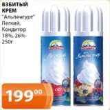 Магазин:Магнолия,Скидка:Взбитый крем Альпенгурт Легкий, кондитор 18%,26%