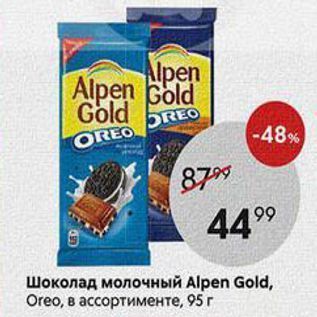 Акция - AШоколад молочный Alpen Gold