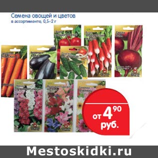 Акция - Семена овощей и цветов