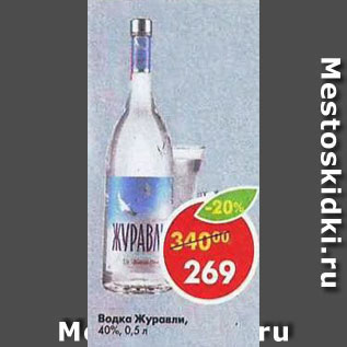 Акция - Водка Журавли